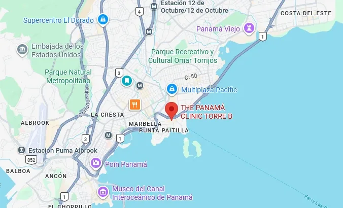 The Panamá Clinic location - Pacific Center Tower A